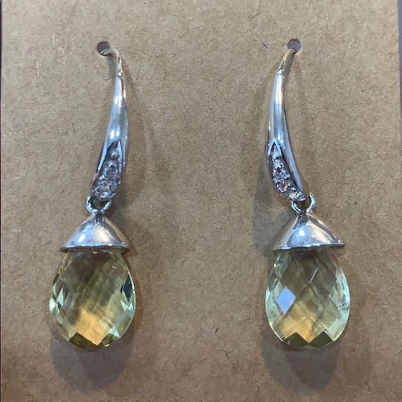 Avon Jewelry - Avon sterling silver RJ drop dangle crystal